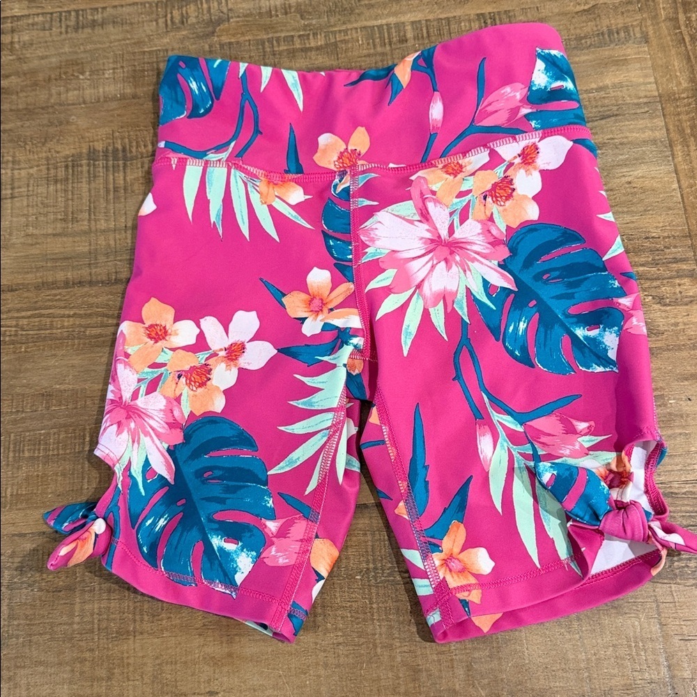 Old Navy Active Girl’s PowerSoft High Waisted Side-Tie Biker Shorts Size 8 (M)